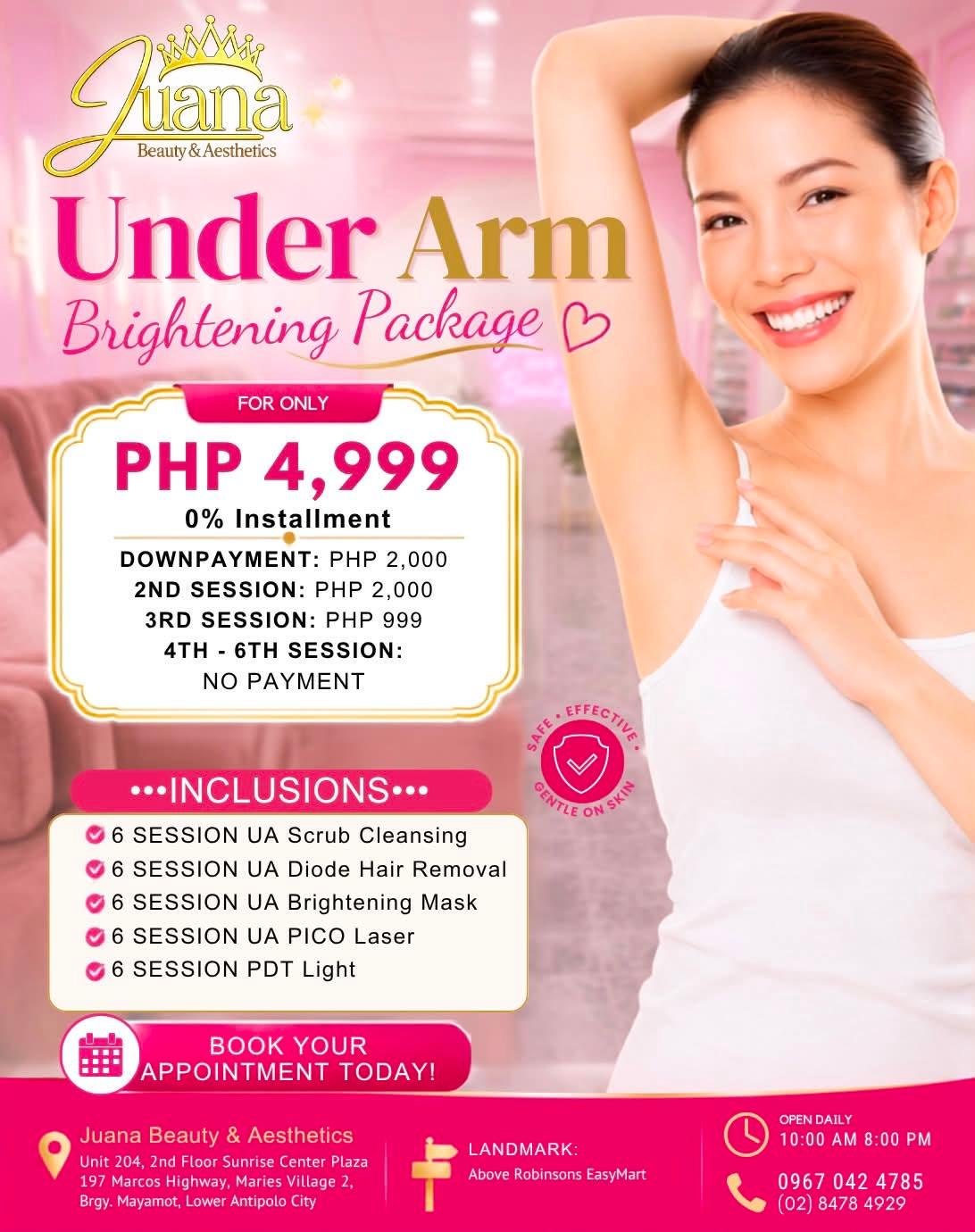 Underarm brightening
